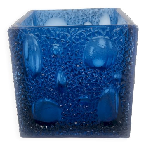 Photophore cubique en verre