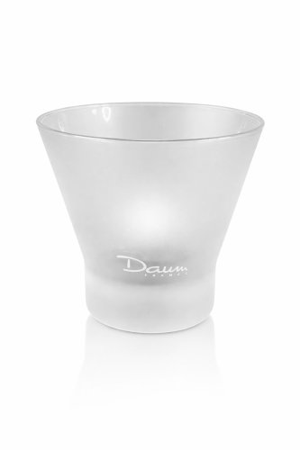 Photophore Daum France Verre Givré 15cm – Bougeoir Design