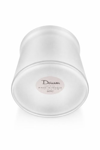 Photophore Daum France Verre Givré 15cm – Bougeoir Design