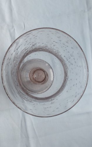 Photophore rose en verre soufflé signé biot