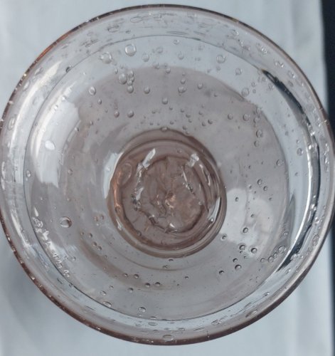 Photophore rose en verre soufflé signé biot