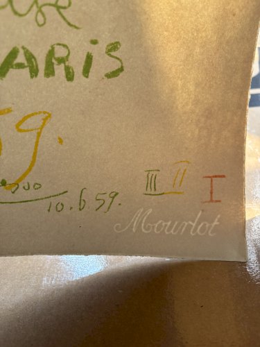 Picasso 1959 – Affiche originale Mourlot – École de Paris – Vélin