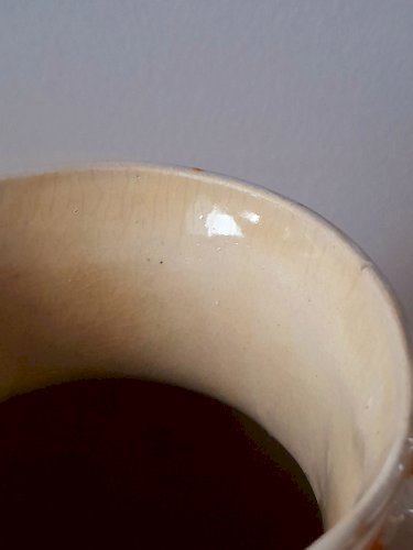 Pichet ancien en céramique émaillée 