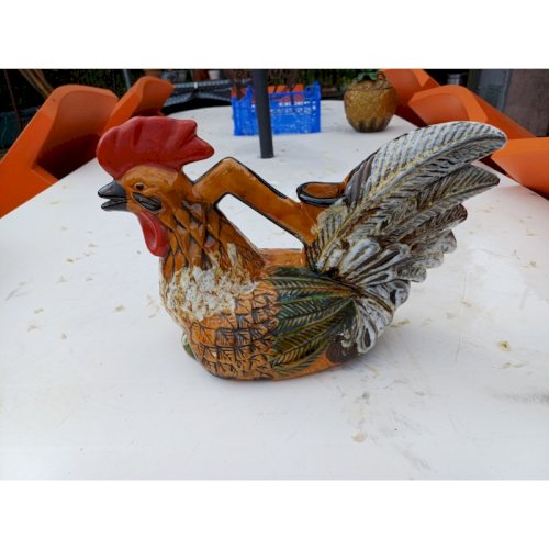 Pichet Barbotine  au Coq 