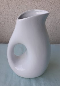 White ceramic pitcher