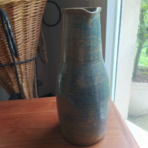 pichet bleuté grés pyrité 1960
