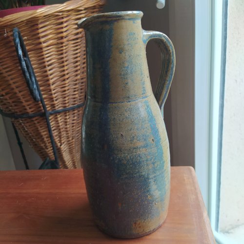 pichet bleuté grés pyrité 1960