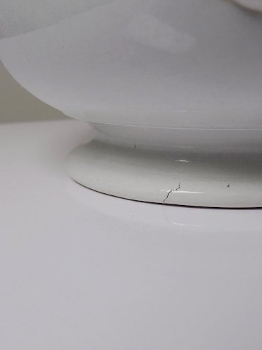 Pichet broc de toilette en faïence blanche ancienne Pexonne France