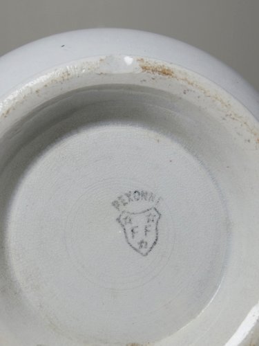 Pichet broc de toilette en faïence blanche ancienne Pexonne France