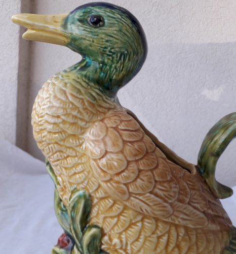 Pichet canard barbotine