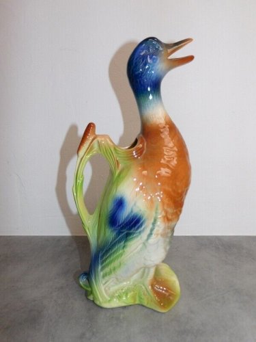 PICHET CANARD EN FAIENCE DE SAINT CLEMENT