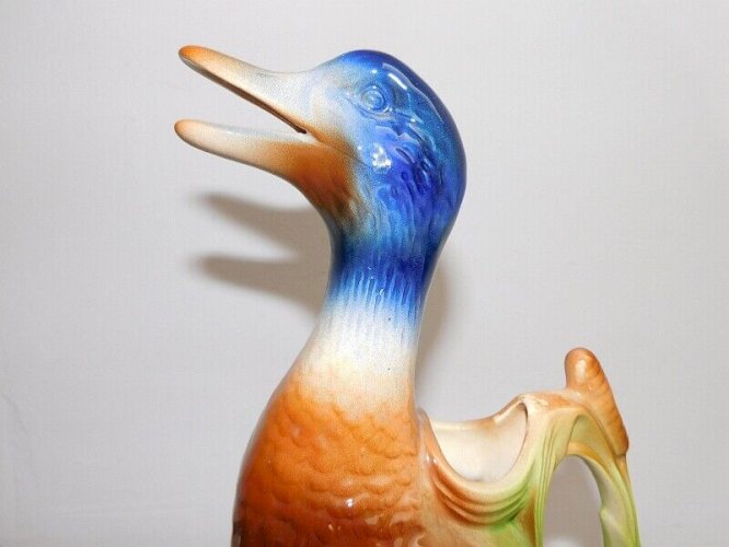 PICHET CANARD EN FAIENCE DE SAINT CLEMENT