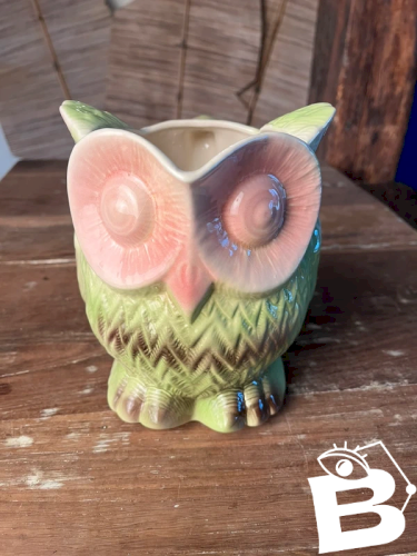 Pichet Chouette en barbotine Saint Clément