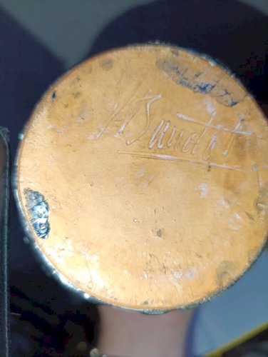 pichet coulure multicouleur en gres la borne? signé Baudat en bon etat