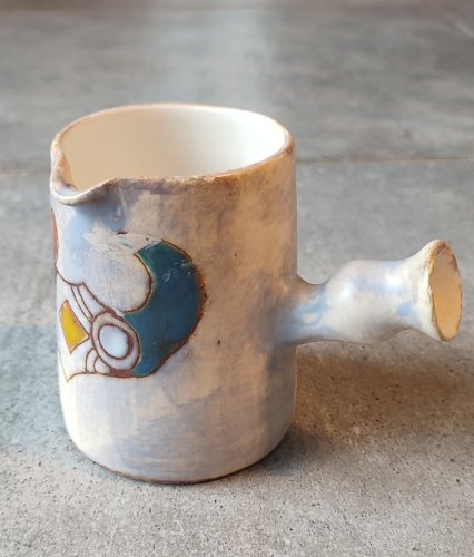 Pichet crémier en céramique signé Marie-Christine Treinen 