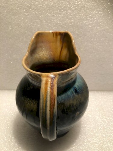 pichet cruche pot à lait ancien en grès à coulures Denbac ?