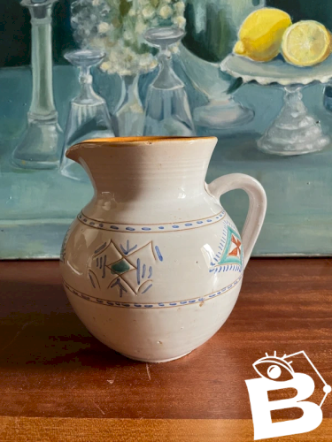 Pichet en céramique émaillée vintage