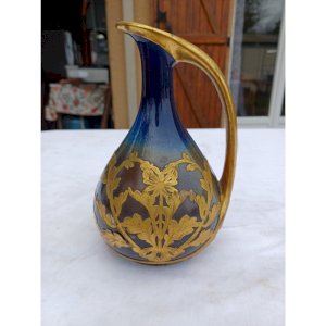 Glazed ceramic pitcher by Peter Bremens