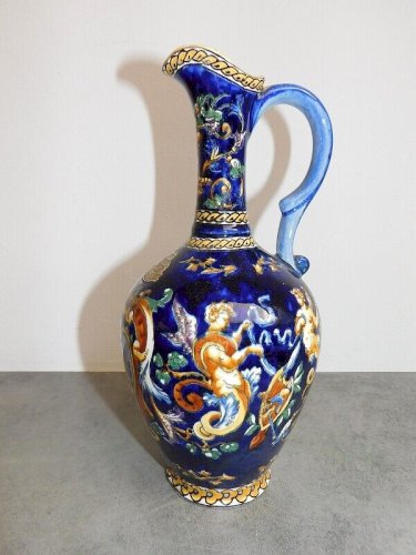 PICHET EN GIEN FAIENCE D'ART FRANCE