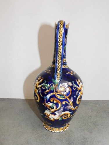 PICHET EN GIEN FAIENCE D'ART FRANCE