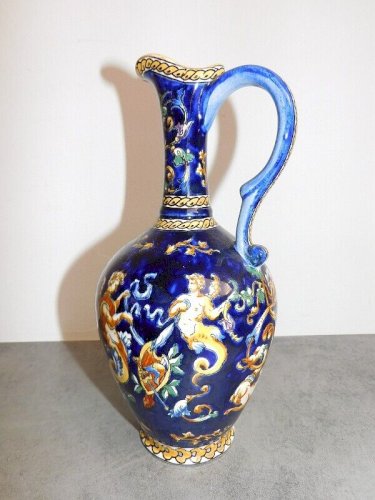 PICHET EN GIEN FAIENCE D'ART FRANCE