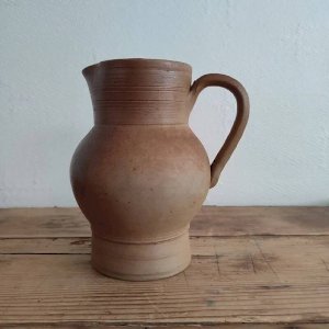 Vintage raw stoneware pitcher