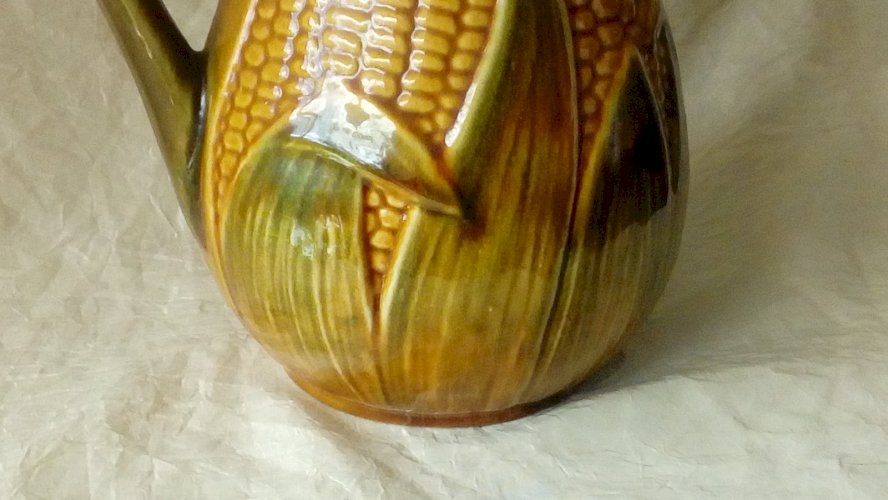 PICHET EPIS DE MAÏS EN CERAMIQUE BARBOTINE COSTA PEREIRE PORTUGAL*