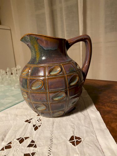 Pichet signé Denbac vintage, signé, numéroté, époque art nouveau.