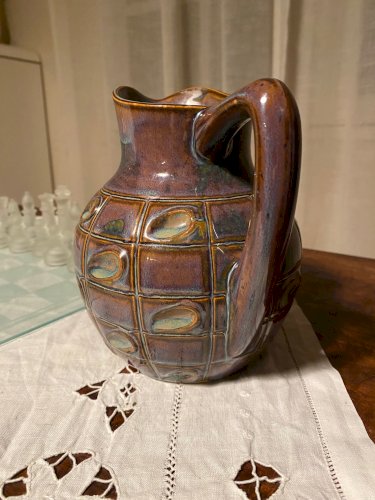 Pichet signé Denbac vintage, signé, numéroté, époque art nouveau.