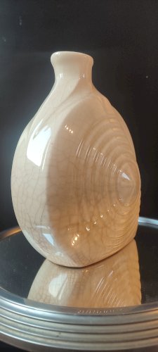 Pichet , vase vintage céramique craquelée 