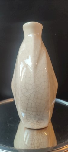Pichet , vase vintage céramique craquelée 