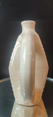 Pichet , vase vintage céramique craquelée 