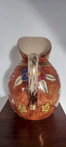 Pichet vintage en céramique décor main