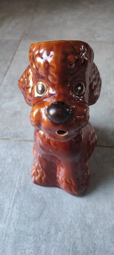 Pichet zoomorphe en céramique chien caniche années 50–60 
