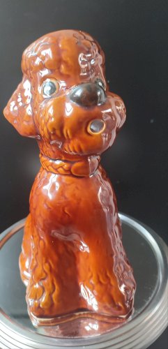 Pichet zoomorphe en céramique chien caniche années 50–60 