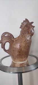 Pichet zoomorphe en céramique Vallauris , forme coq