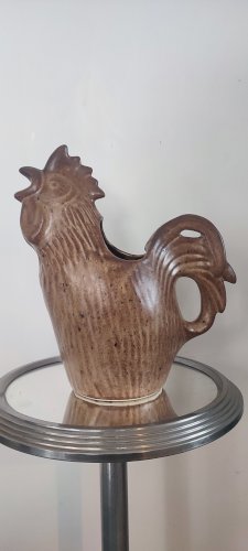 Pichet zoomorphe en céramique Vallauris , forme coq