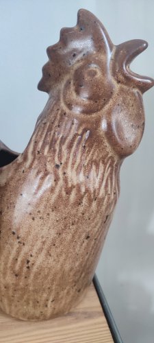 Pichet zoomorphe en céramique Vallauris , forme coq