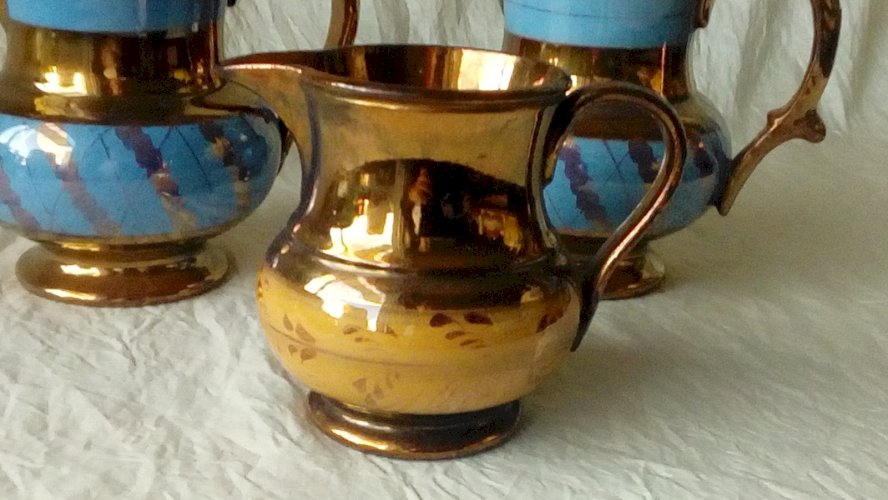 PICHETS FAIENCE DE JERSEY FIN 19 ÈME **