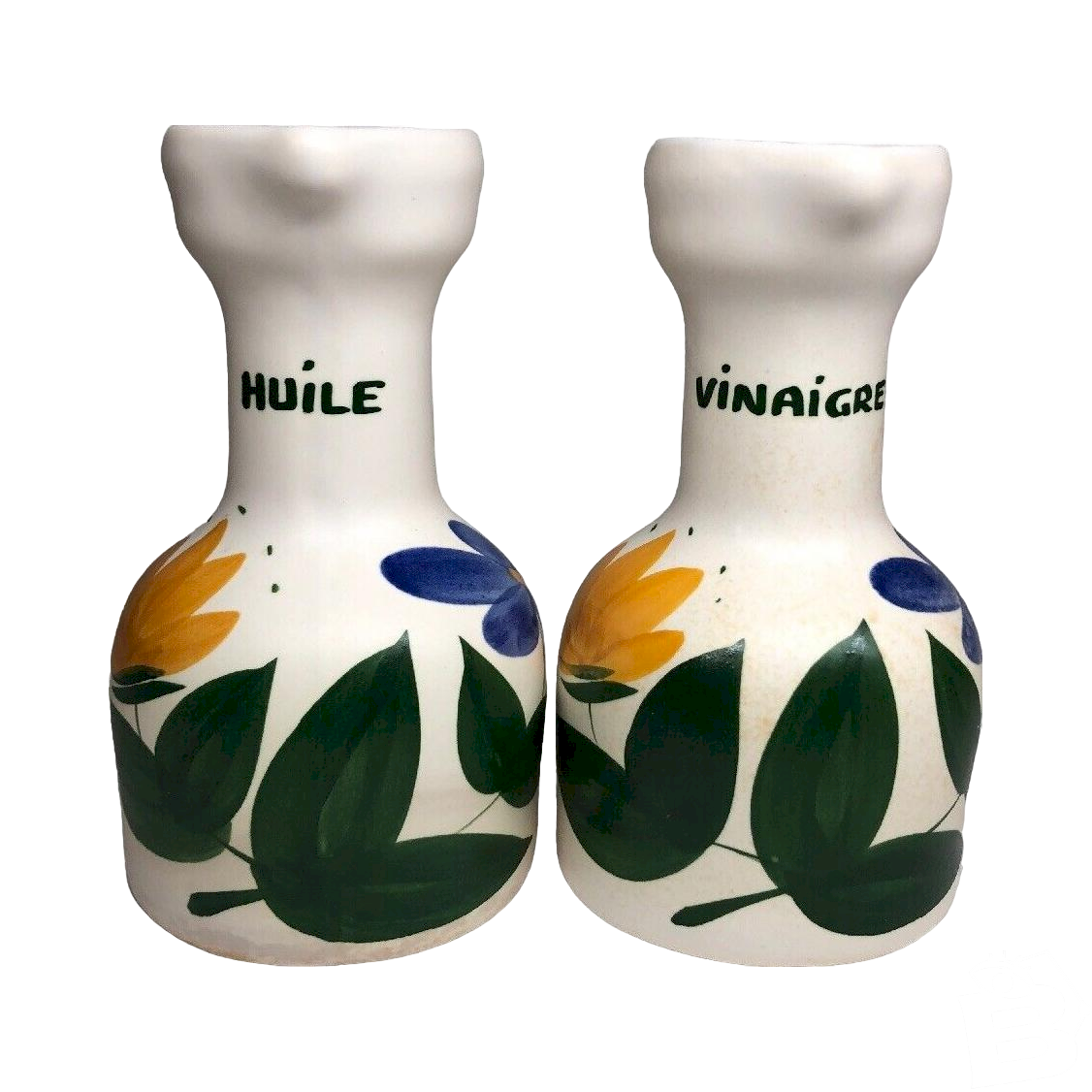 Pichets Huile & Vinaigre Des Poteries Du Marais France H 15,5 L 9,5 l 8 Cm