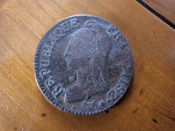 Pièce de 5 centimes l'an 7 atelier BB Strasbourg 1799