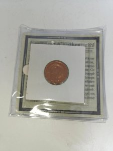 Pièce représentant le dernier Penny Irlandais Porte-Bonheur millésime 1996