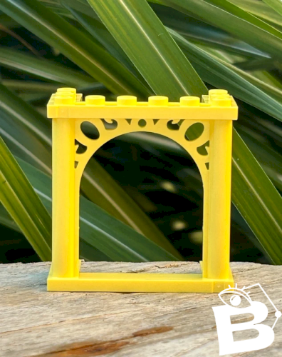 Pièce/accessoire Lego arche jaune pâle