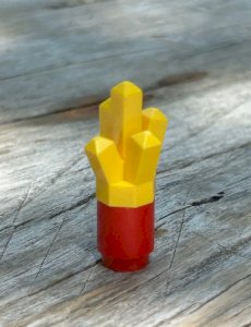 Lego piece/accessory fries container