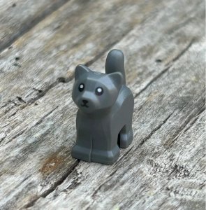 Lego piece/accessory gray kitten