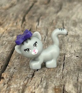 Lego Friends accessory/part gray kitten
