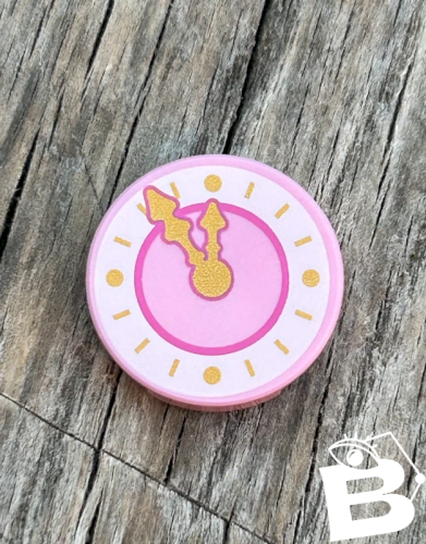 Pièce/accessoire Lego horloge rose