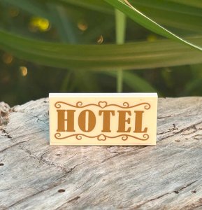 Lego piece/accessory hotel plate