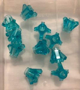 Pièces de Lego cristal bleu