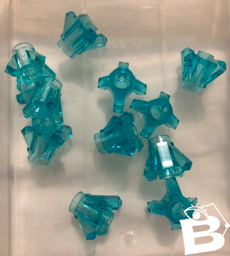 Pièces de Lego cristal bleu